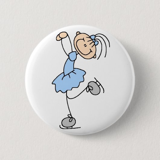 Blue Figuur Skater Button (Voorkant)