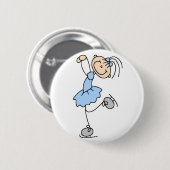 Blue Figuur Skater Button (Voorkant /achterkant)