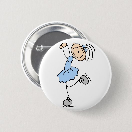 Blue Figuur Skater Button (Voorkant /achterkant)