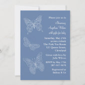 Blue Filigree Butterflies Kaart (Voorkant)