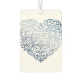 Blue Filigree Heart Air Freshener Luchtverfrisser (Achterkant)