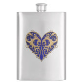 Blue Filigree Heart Flask Flacon (Voorkant)