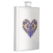 Blue Filigree Heart Flask Flacon (Rechts)