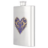 Blue Filigree Heart Flask Flacon (Links)
