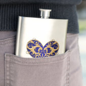 Blue Filigree Heart Flask Flacon (Voorbeeld)