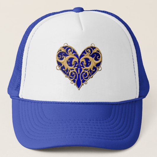 Blue Filigree Heart Pet (Voorkant)