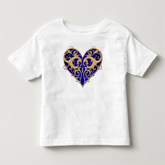 Blue Filigree Heart Shirt (Voorkant)
