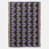 Blue Filigree Heart Throw Blanket Deken (Voorkant Verticaal)