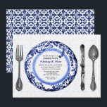 Blue Fine Dining Party Kaart<br><div class="desc">Perfect voor diners of elk evenement waar lekker eten bij betrokken is!</div>