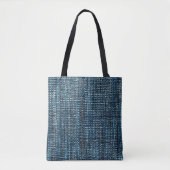 Blue Fine Woven Fabric Canvas tas (Voorkant)
