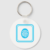 Blue Fingerprint Biometric Security Sleutelhanger (Voorkant)