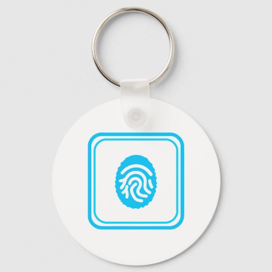 Blue Fingerprint Biometric Security Sleutelhanger (Voorkant)