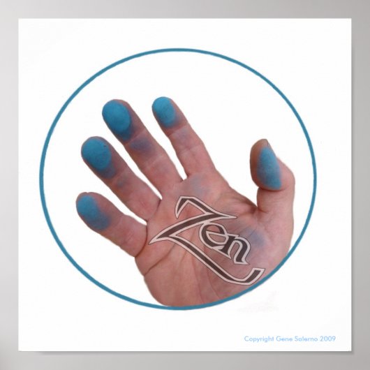 Blue Fingers Zen 1 Poster (Voorkant)