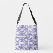 Blue Finial Pattern Crossbody Tas (Achterkant)