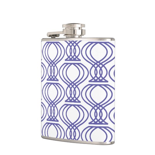 Blue Finial Pattern Heupfles (Links)