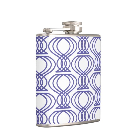 Blue Finial Pattern Heupfles (Rechts)