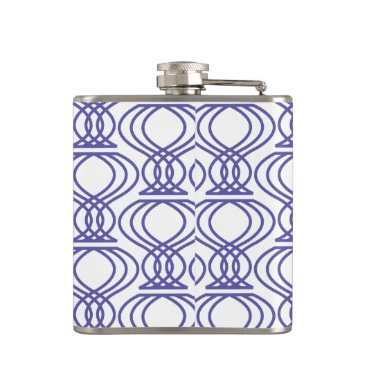 Blue Finial Pattern Heupfles (Achterkant)