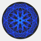 Blue Fire Abstracte Sticker (Voorkant)