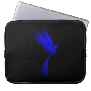 Blue Fire Bird Laptop Sleeve