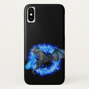 Blue Fire Dragon Flames Fantasy Case-Mate iPhone Case