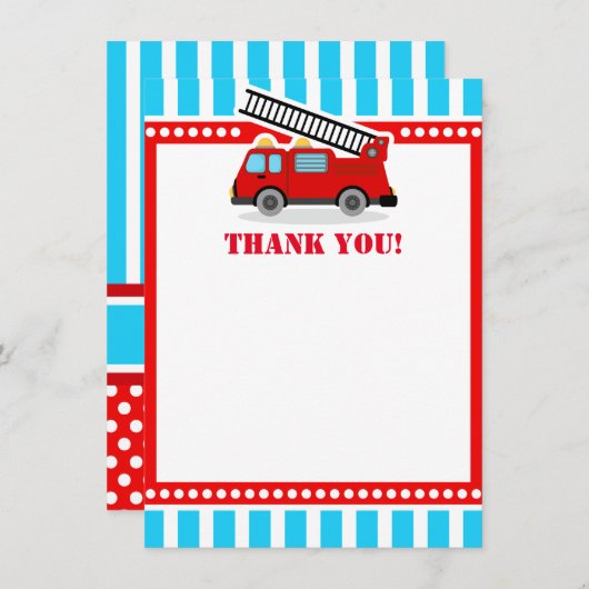 Blue Fire Engine Bedankt voor je opmerkingen (Voorkant / Achterkant)