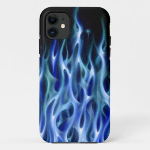 Blue Fire Flame ontwerp airbrush auto custom cool Case-Mate iPhone Case