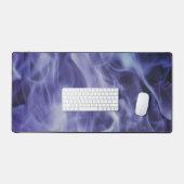 Blue Fire Flames Art Desk Pad (Keyboard & Muis)