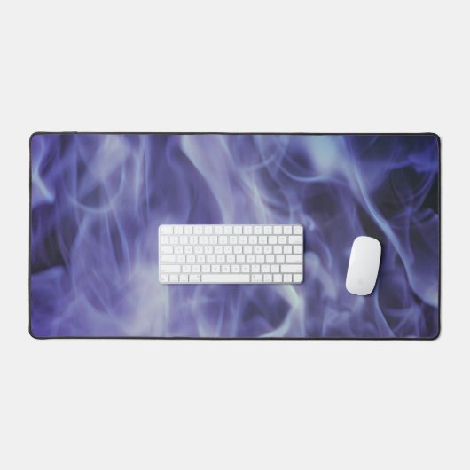 Blue Fire Flames Art Desk Pad (Keyboard & Muis)