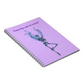 Blue Fire Flames Ballerina Dancing Skeleton Purple Notitieboek (Rechterzijde)