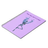 Blue Fire Flames Ballerina Dancing Skeleton Purple Notitieboek (Linkerzijde)