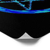 Blue Fire Pentacle Poster (Hoek)