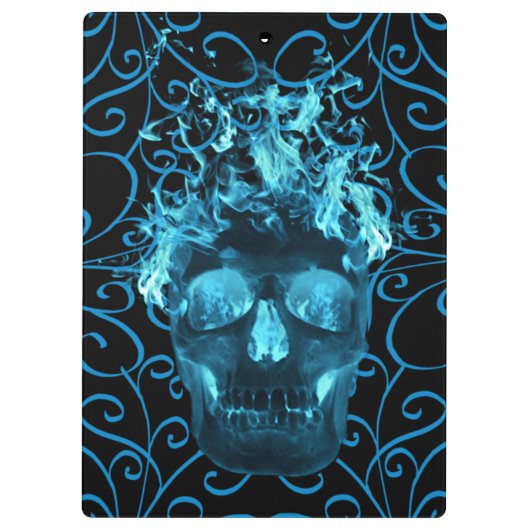 Blue Fire schedel klembord (Achterkant)