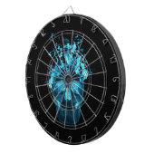 Blue Fire Skull Dart Board Dartbord (Voorkant Rechts)
