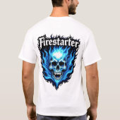 Blue Fire Skull-logo T-shirt (Achterkant)