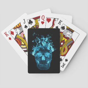 Blue Fire Skull-spelkaarten Pokerkaarten