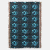 Blue Fire Skull Throw Blanket Deken (Voorkant Verticaal)