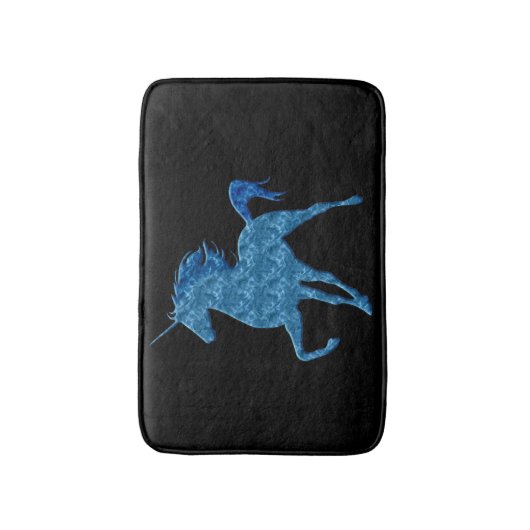 Blue Fire Unicorn Bath Mat (Voorkant Verticaal)