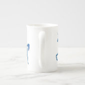 Blue Fire Unicorn Bone China Mok (Achterkant)