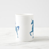 Blue Fire Unicorn Bone China Mok (Voorkant)