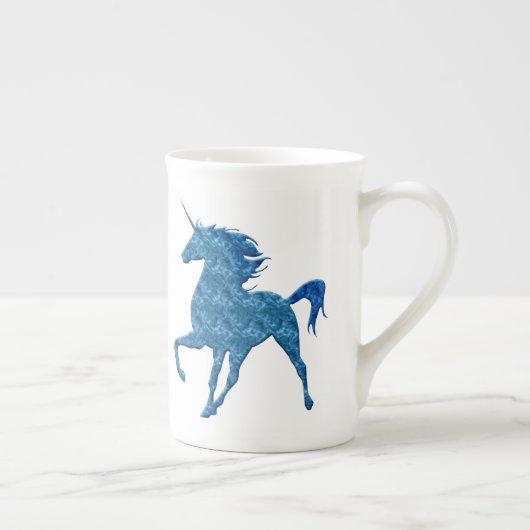 Blue Fire Unicorn Bone China Mok (Rechts)