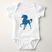Blue Fire Unicorn Creeper Romper (Voorkant)