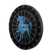 Blue Fire Unicorn Dart Board Dartbord (Voorkant Rechts)
