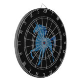 Blue Fire Unicorn Dart Board Dartbord (Voorkant Links)