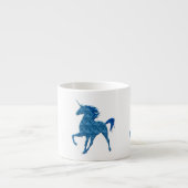 Blue Fire Unicorn Espresso Mok (Voorkant)