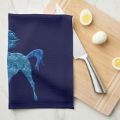 Blue Fire Unicorn Kitchen Towel Theedoek (Quarter Fold)