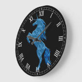 Blue Fire Unicorn Roman Numeral Clock Grote Klok (Hoek)