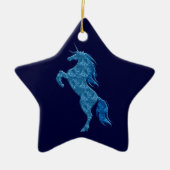 Blue Fire Unicorn Star Ornament (Voorkant)