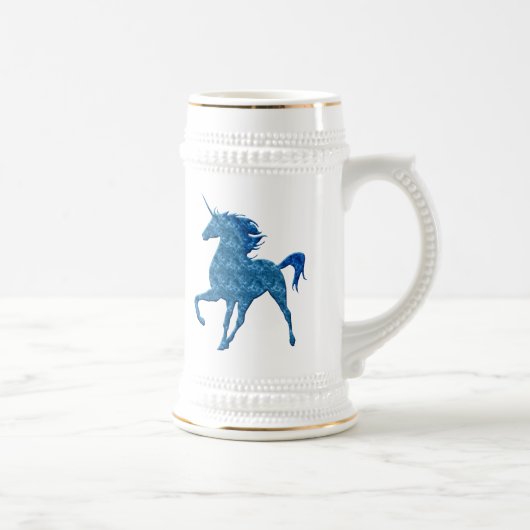 Blue Fire Unicorn Stein Bierpul (Rechts)