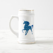 Blue Fire Unicorn Stein Bierpul (Links)