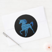 Blue Fire Unicorn Stickers (Envelop)